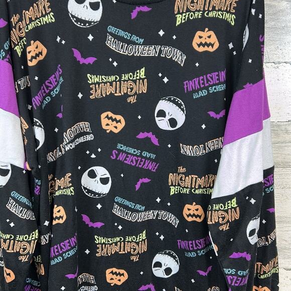 Disney The Nightmare Before Christmas Halloween Nightgown Long Sleeve Size 2X - Picture 2 of 6